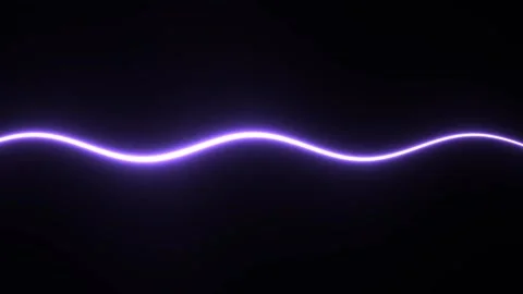 Abstract Purple Wavy Line on Black Background Loopable Animation. Stock Footage 339126033
