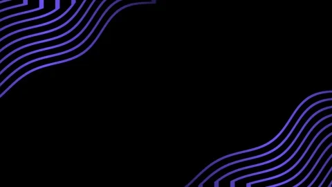 Abstract Purple Wavy Lines on Black Background Loop. Stock Footage 344032940
