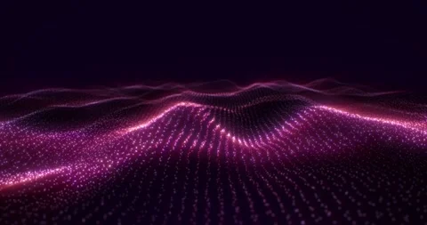 Abstract purple wavy motion background. Concept of futuristic animation Stock Footage 243347159
