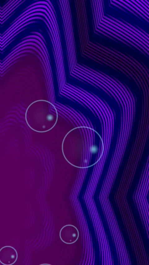 Abstract Purple Wavy Pattern with Glowing Circular Accents and Decorative Lines Stock Footage 342966116