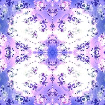Abstract purple white soft regular geometric fractal decorative pattern Stock Illustration