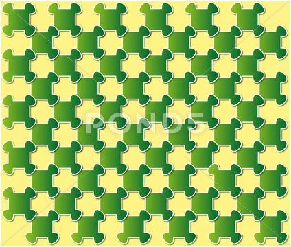Abstract puzzle background green Stock Illustration