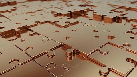 Abstract Puzzle Metal Background Random Motion, 3d Loopable Animation 4k Stock Footage 72901616