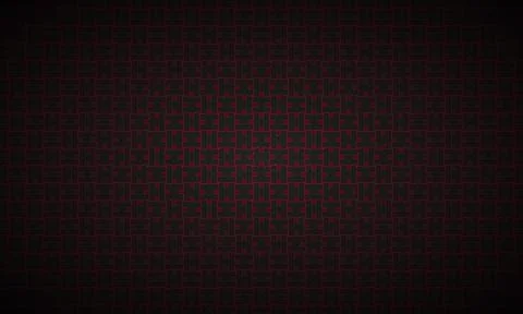 Abstract puzzle widescreen background, black puzzle pieces with red borders 스톡 일러스트