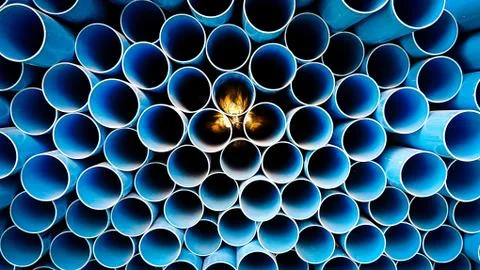 Abstract PVC pipe round pattern Stock Photos