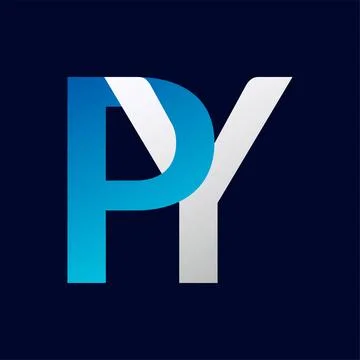Abstract PY letter logo design template. Vector Logo Illustration. Stock Illustration