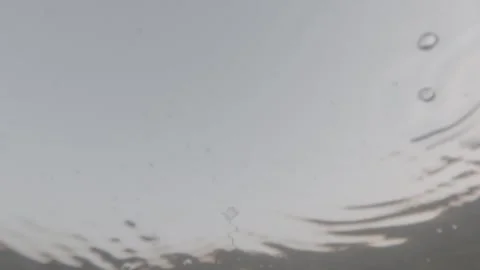 Abstract pylon view from underwater with bubbles on top Stock Footage 289279378