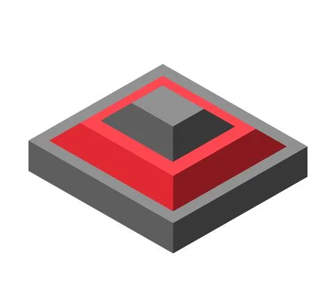 Abstract pyramid isometric logo object, can be used as a template Stock-Illustration