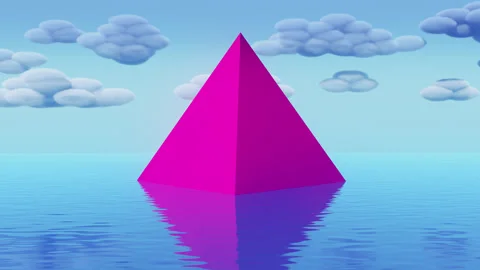 Abstract Pyramid Landscape Stock Footage 247216895