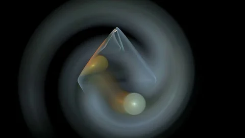 Abstract pyramid loop motion background Stock Footage 70604526