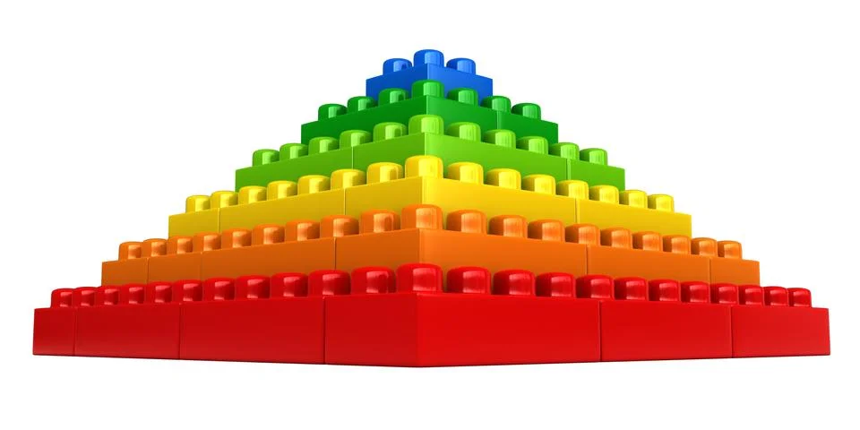 Abstract pyramide from plastic building blocks Stock Illustration