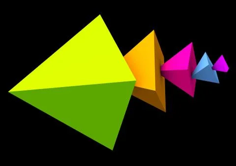Abstract pyramids Stock Illustration