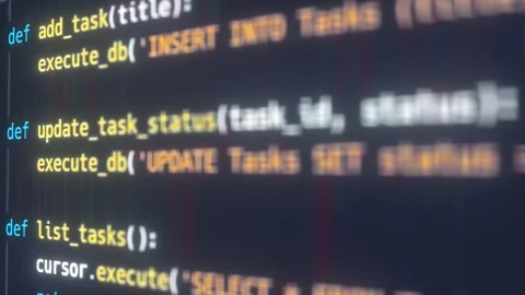 Abstract Python code Stock Footage 333283831