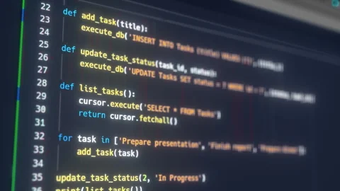 Abstract Python code Stock Footage 333284289