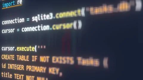 Abstract Python code Stock Illustration