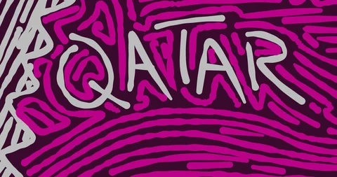 Abstract Qatar Flag 2D animation 動画素材 100477966