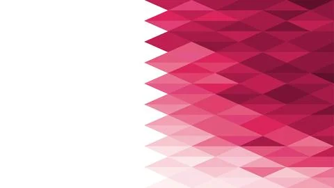 Abstract qatar flag background template with diamond pattern style Stock Illustration