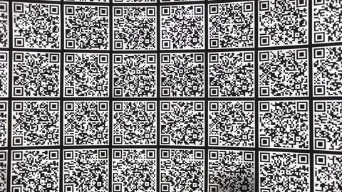 Abstract QR code background (abbreviated from Quick Response code) Stock Footage 120204987