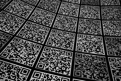 Abstract QR code background (abbreviated from Quick Response code) イラスト素材