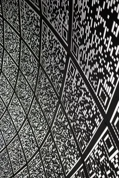 Abstract QR code background (abbreviated from Quick Response code) Stockillustratie