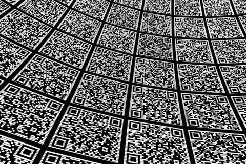 Abstract QR code background (abbreviated from Quick Response code) 写真素材