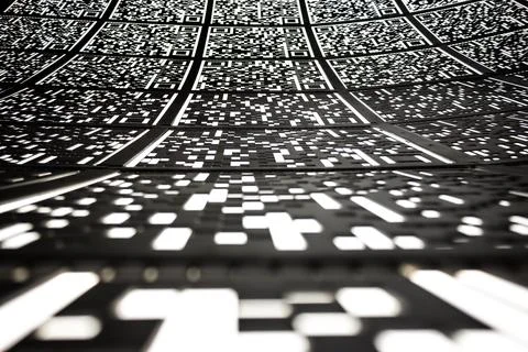 Abstract QR code background (abbreviated from Quick Response code) Stock Photos