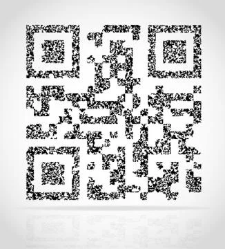 Abstract qr code vector illustration Stockillustratie