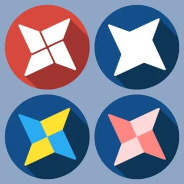 Abstract quadrangular shuriken Stock Illustration