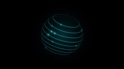 Abstract Quantum Aura Sphere Seamless motion Loop Stock-Footage 343203109