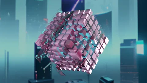 Abstract quantum computer unit with futuristic design in sci-fi environment Stock Footage 251161117