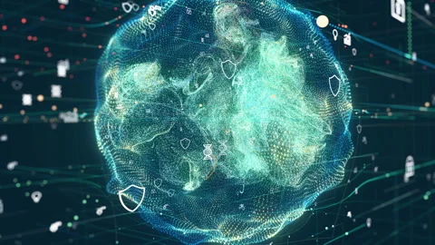 Abstract Quantum Computing Processing and Qubit Superposition Stock Footage 328565161