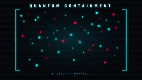 Abstract quantum containment field with glowing blue and pink digital parti.. Stock Footage 337655768