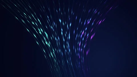 Abstract quantum data streams flowing through digital space animation Stock Footage 346757985