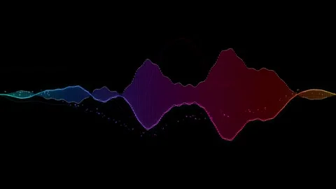 Abstract Quantum Flow Audio Analyzer 4K Seamless Loop Stock Footage 343209933