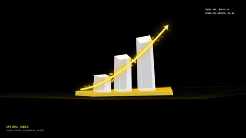 Abstract Quantum Growth Engine Commercial Financial 4K Seamless Motion Loop Stock Footage 343699322