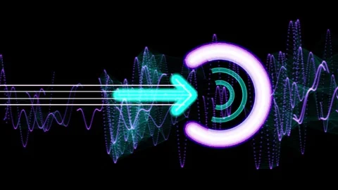 Abstract Quantum Ingestion Gateway #FF0055 4K Seamless Motion Loop Stock Footage 343699424
