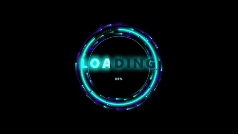 Abstract Quantum Loading Sequence Seamless Loop Stock Footage 346205018