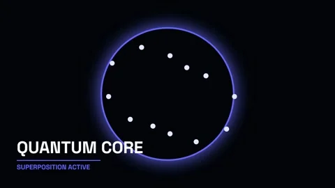 Abstract quantum particle simulation showing superposition active in digita.. Stock Footage 337502448
