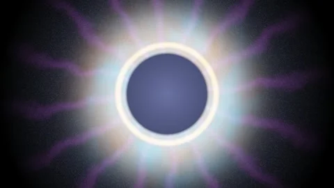 Abstract quantum singularity with glowing event horizon loop Stock Footage 345661259