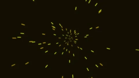 Abstract Quantum Tunnel Graphic Background with Sunburst Yellow Tones Stock Footage 340274043