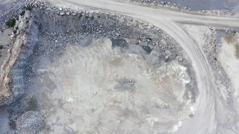 Abstract quarry landscape with roads Stock Footage 110628425