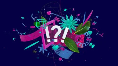 Abstract question card イラスト素材