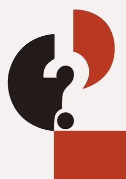 Abstract question mark for problem solving and business decision concept Stock Illustration