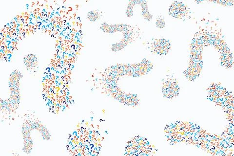 Abstract Question Mark with White Background Stock Illustration