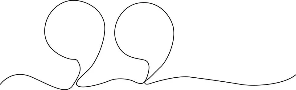 Abstract quotation marks Vector Stock Illustration