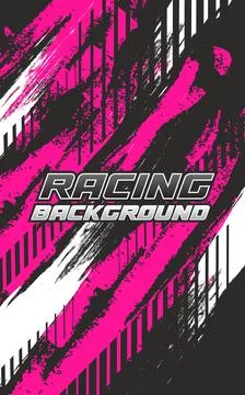 Abstract Racing Background With Dynamic Pink Stripes 스톡 일러스트