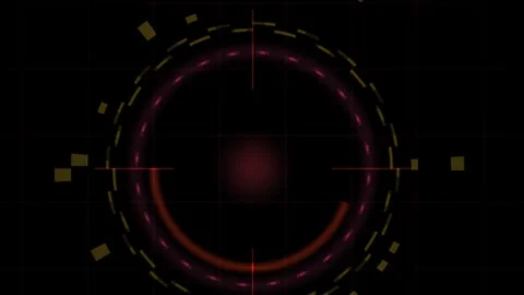 Abstract Radar Display Interface Animation. Stock Footage 335347383