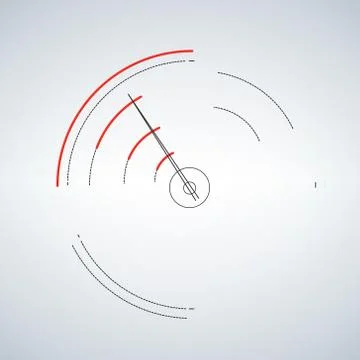 Abstract radar or car speedometer Stock Illustration