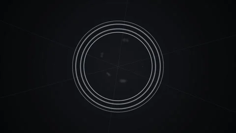 Abstract radar scan animation with rotating concentric circles on dark Stock Footage 339925073
