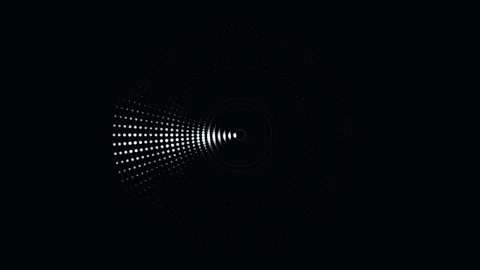 Abstract radar scan animation with white dots on black background Stock Footage 335937993